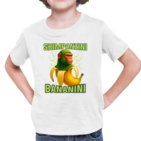 Shimpanzini bananini - Italian Brainrot - detské tričko s potlačou