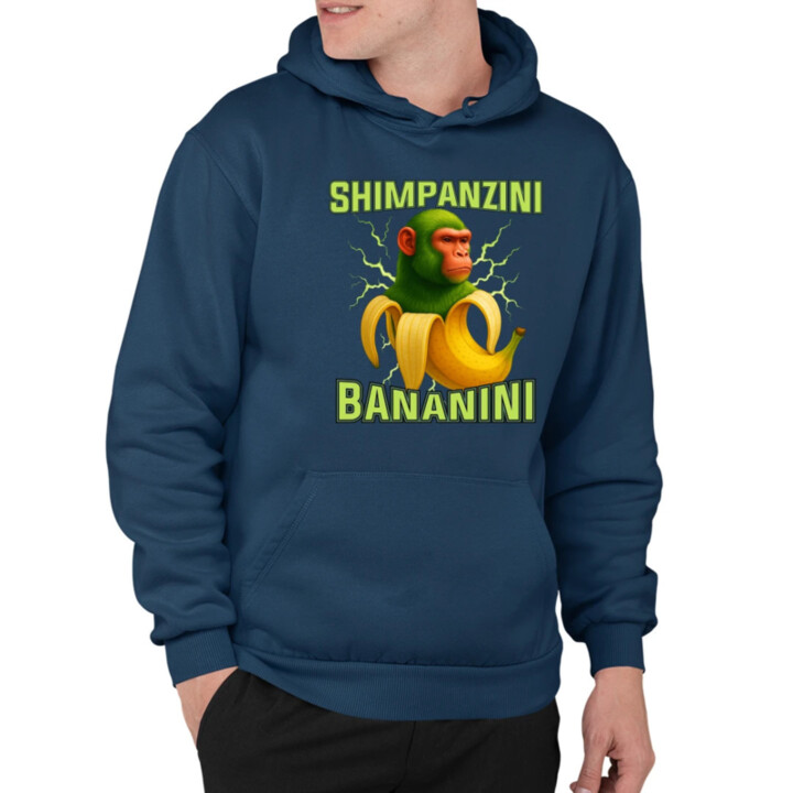 Shimpanzini bananini - Italian Brainrot  - pánska mikina s potlačou