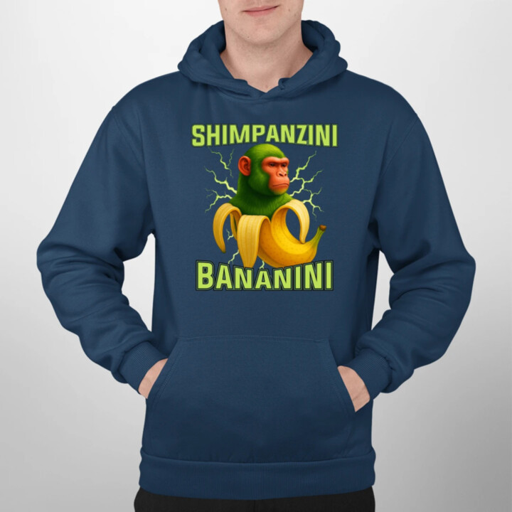 Shimpanzini bananini - Italian Brainrot  - pánska mikina s potlačou