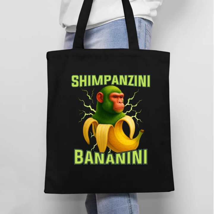 Shimpanzini bananini - Italian Brainrot - taška s potlačou