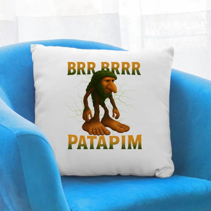 Brr brr patapim - Italian Brainrot - vankúš s potlačou