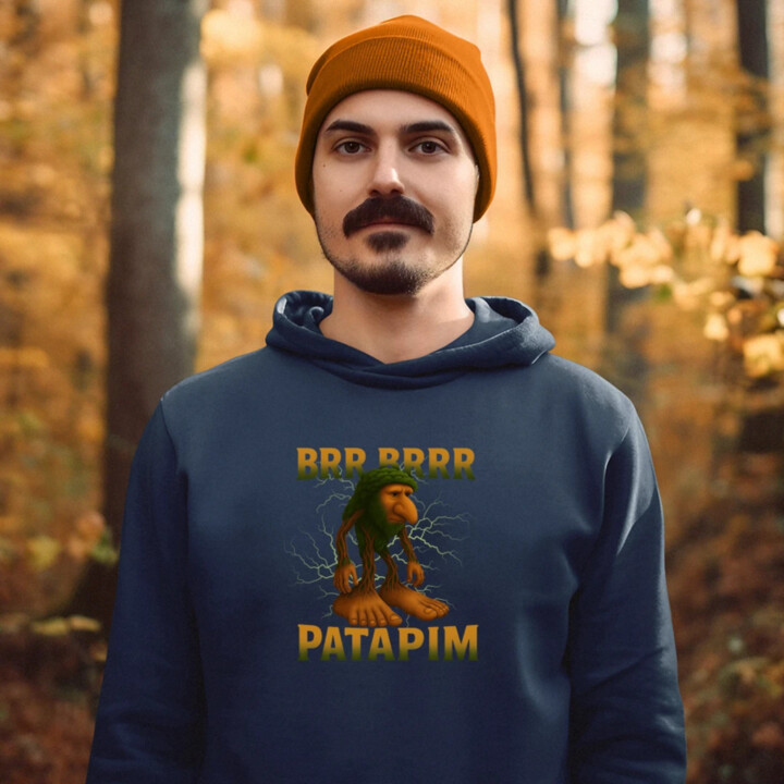 Brr brr patapim - Italian Brainrot  - pánska mikina s potlačou