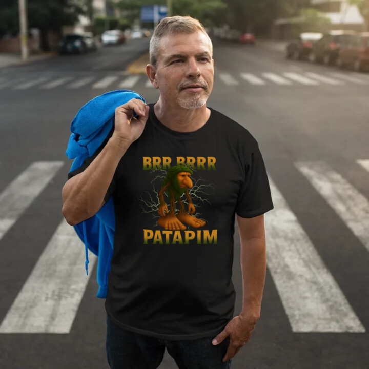 Brr brr patapim - Italian Brainrot - pánske tričko s potlačou