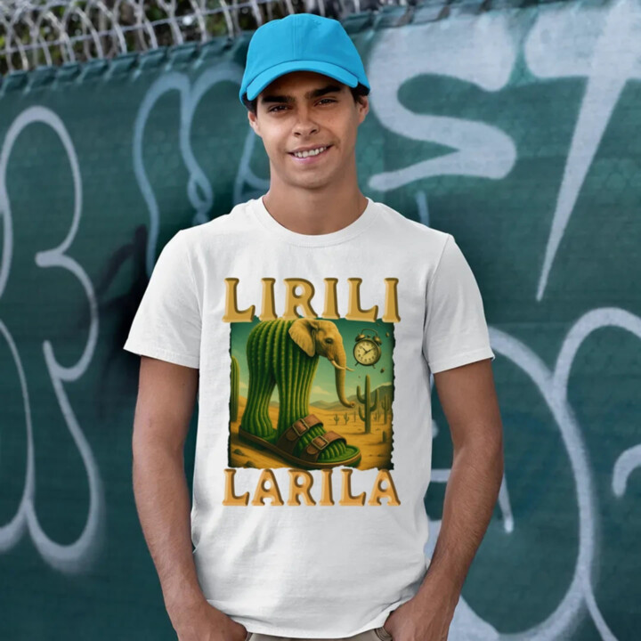 Lirili larila - Italian brainrot - pánske tričko s potlačou