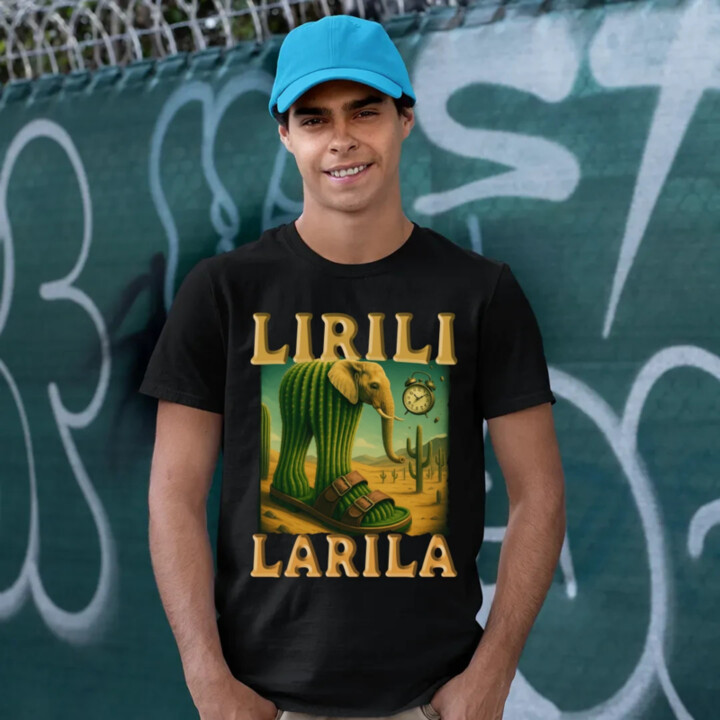 Lirili larila - Italian brainrot - pánske tričko s potlačou