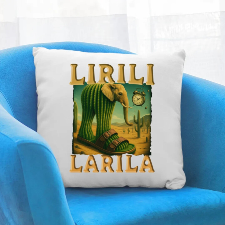 Lirili larila - Italian brainrot - vankúš s potlačou