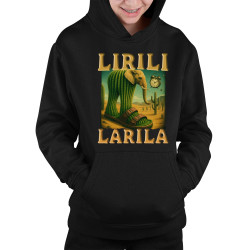Lirili larila - Italian brainrot - detská mikina s kapucňou