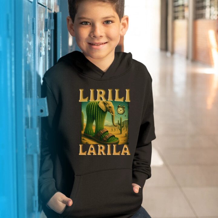 Lirili larila - Italian brainrot - detská mikina s kapucňou