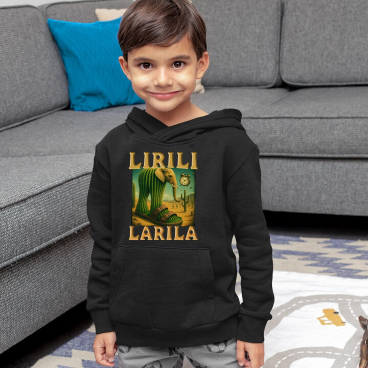 Lirili larila - Italian brainrot - detská mikina s kapucňou