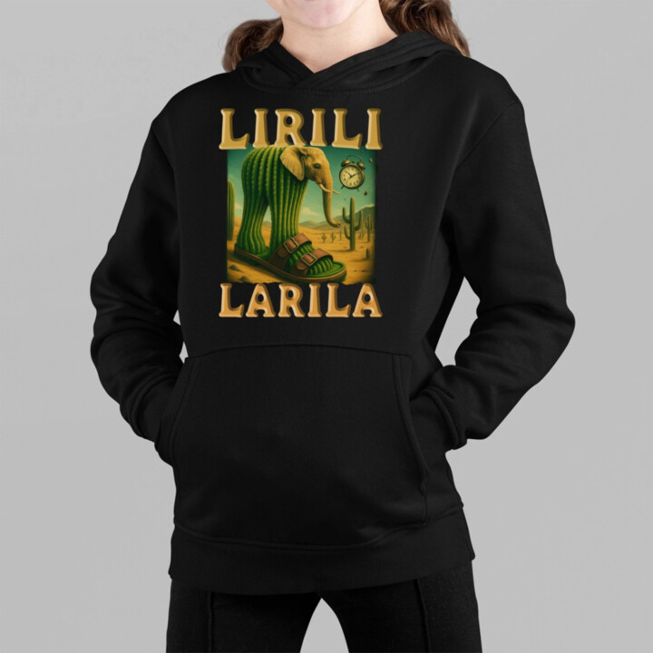 Lirili larila - Italian brainrot - detská mikina s kapucňou