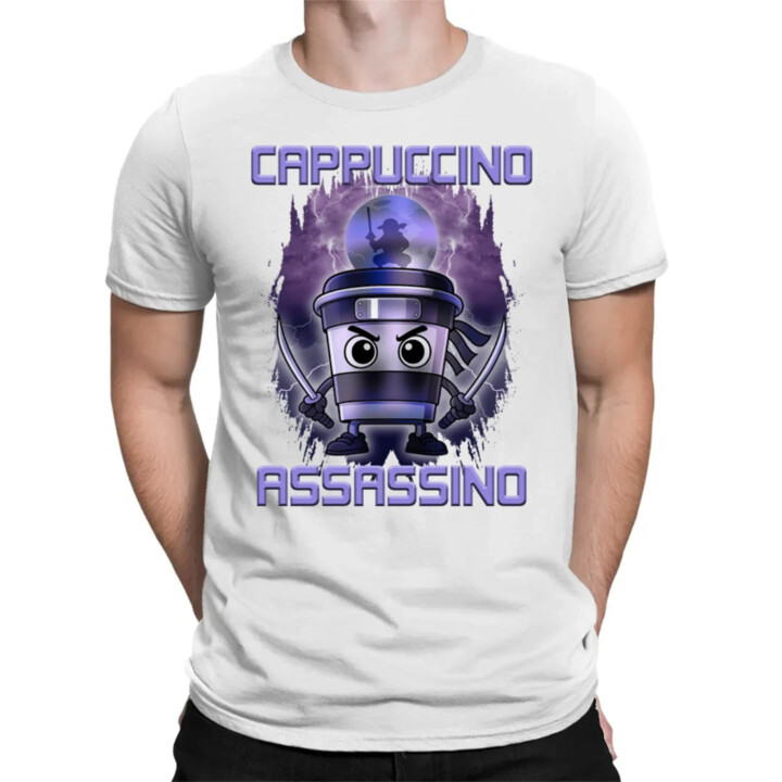 Cappuccino Assassino - Italian Brainrot - pánske tričko s potlačou