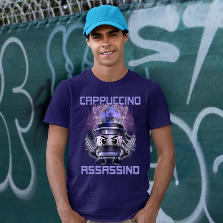 Cappuccino Assassino - Italian Brainrot - pánske tričko s potlačou
