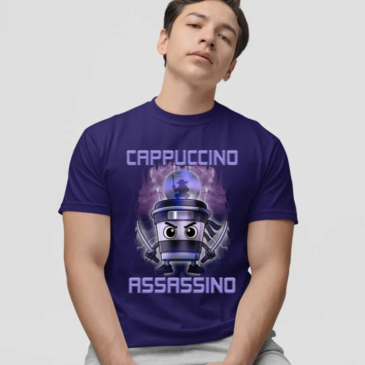Cappuccino Assassino - Italian Brainrot - pánske tričko s potlačou