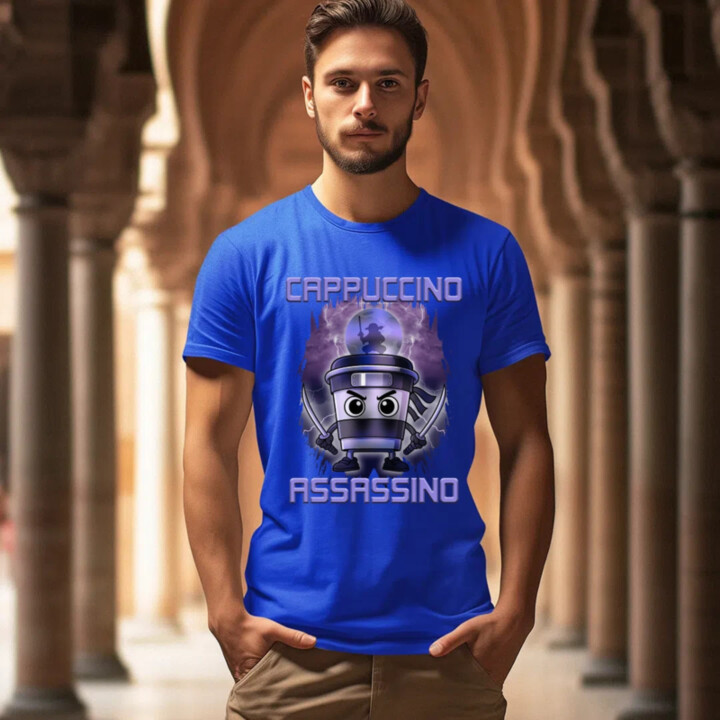 Cappuccino Assassino - Italian Brainrot - pánske tričko s potlačou