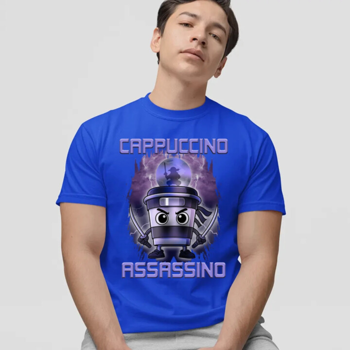 Cappuccino Assassino - Italian Brainrot - pánske tričko s potlačou