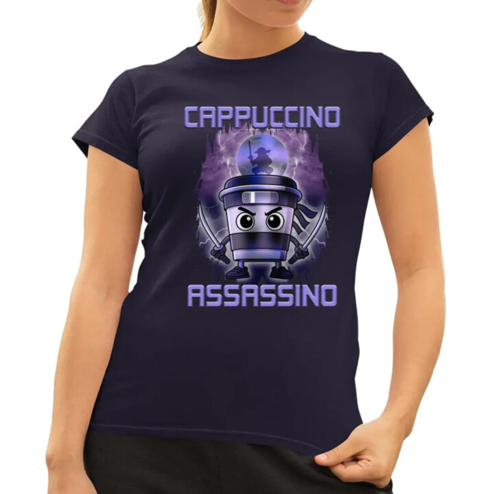 Cappuccino Assassino - Italian Brainrot - dámske tričko s potlačou