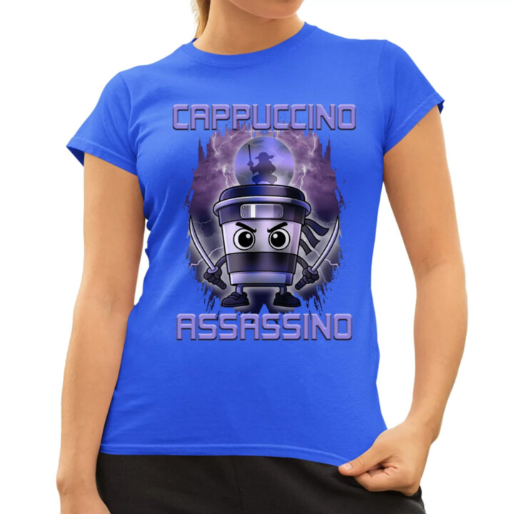 Cappuccino Assassino - Italian Brainrot - dámske tričko s potlačou