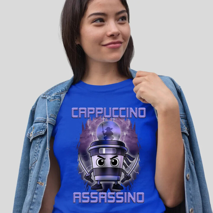 Cappuccino Assassino - Italian Brainrot - dámske tričko s potlačou