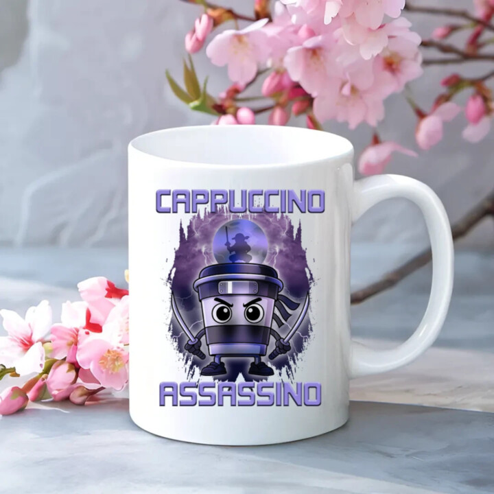 Cappuccino Assassino - Italian Brainrot - keramický hrnček s potlačou