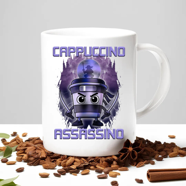 Cappuccino Assassino - Italian Brainrot - keramický hrnček s potlačou