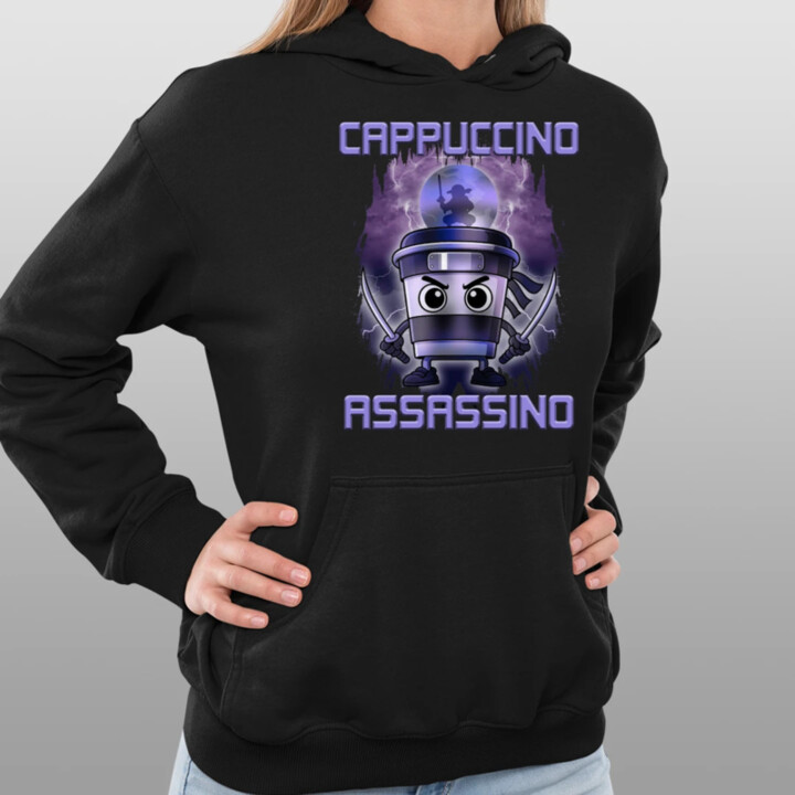 Cappuccino Assassino - Italian Brainrot  - dámska mikina s potlačou