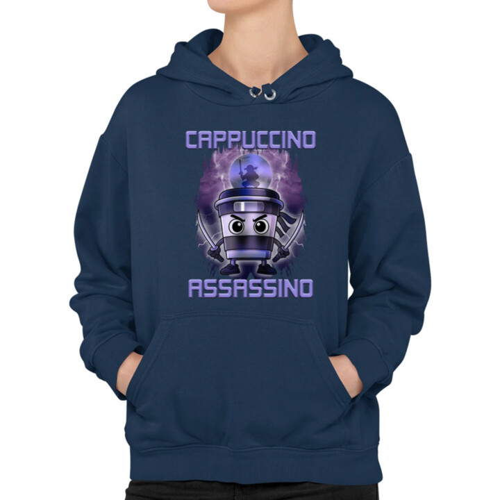 Cappuccino Assassino - Italian Brainrot  - dámska mikina s potlačou