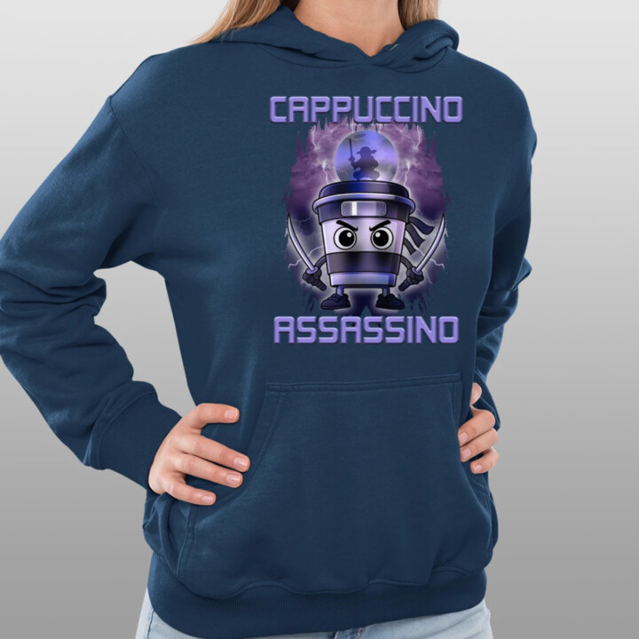 Cappuccino Assassino - Italian Brainrot  - dámska mikina s potlačou