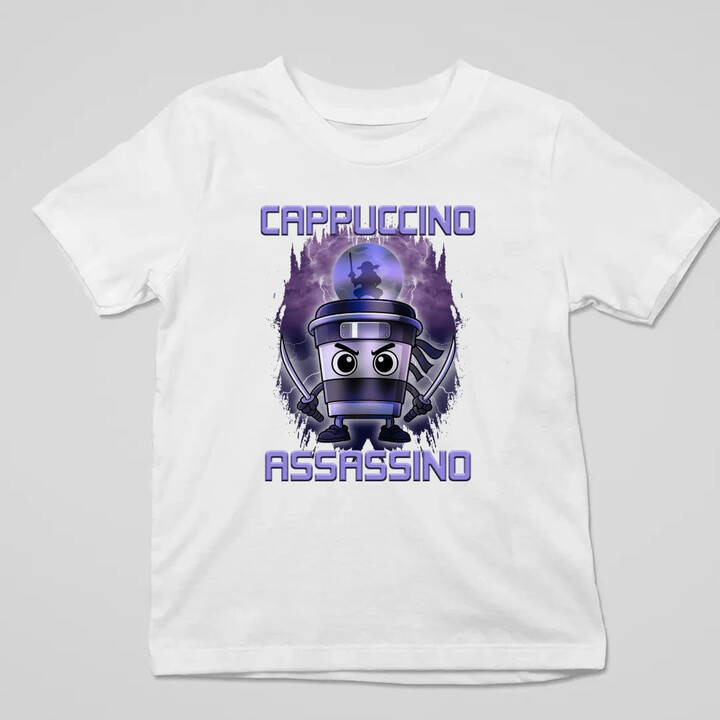 Cappuccino Assassino - Italian Brainrot - detské tričko s potlačou
