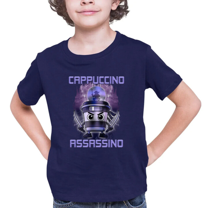 Cappuccino Assassino - Italian Brainrot - detské tričko s potlačou