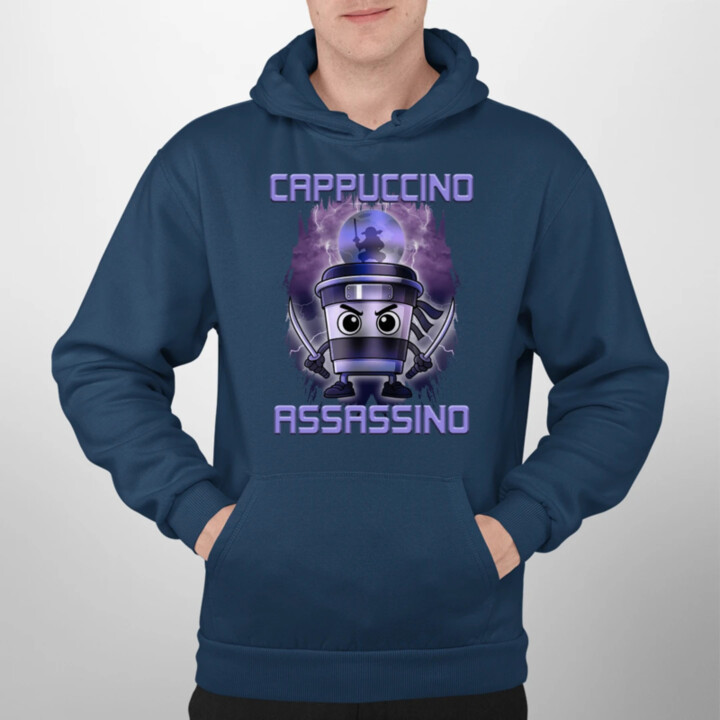 Cappuccino Assassino - Italian Brainrot  - pánska mikina s potlačou