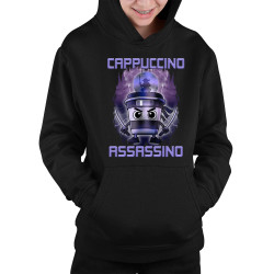 Cappuccino Assassino - Italian Brainrot - detská mikina s kapucňou