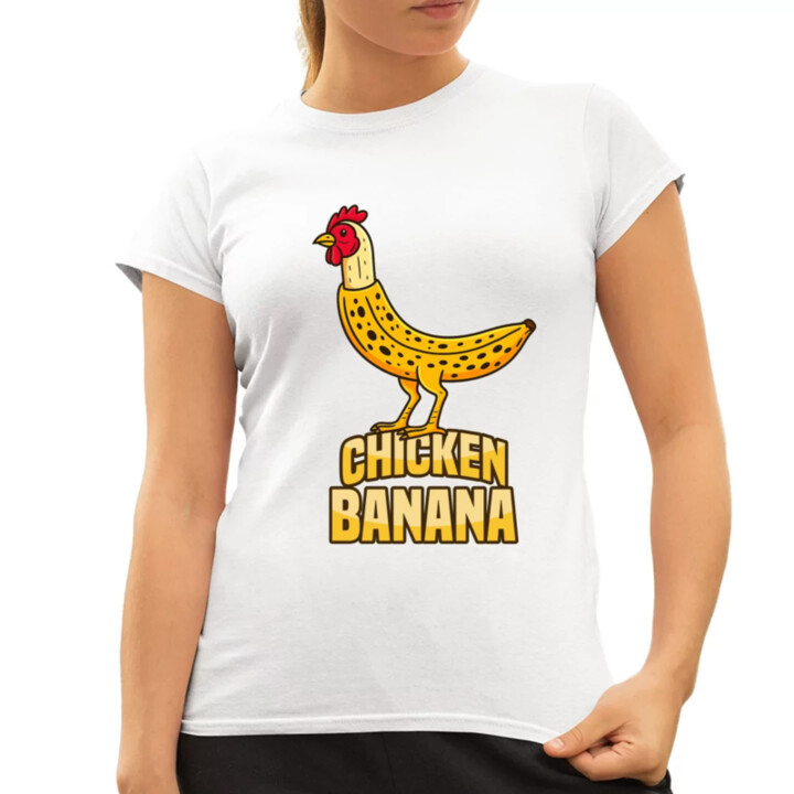 Chicken Banana - dámske tričko s potlačou