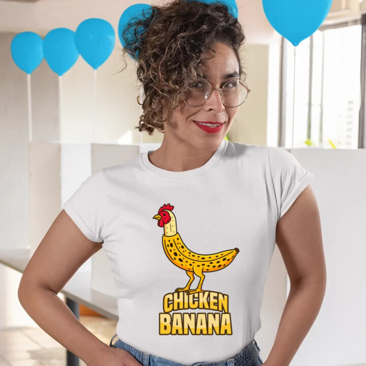 Chicken Banana - dámske tričko s potlačou