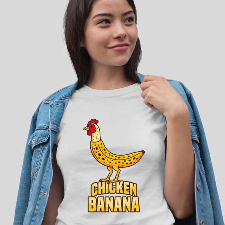 Chicken Banana - dámske tričko s potlačou