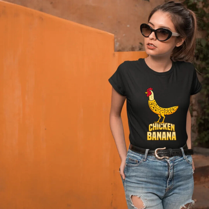 Chicken Banana - dámske tričko s potlačou