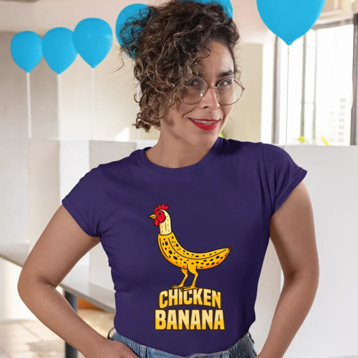 Chicken Banana - dámske tričko s potlačou