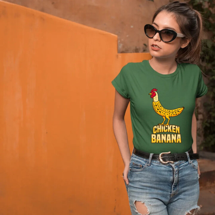 Chicken Banana - dámske tričko s potlačou