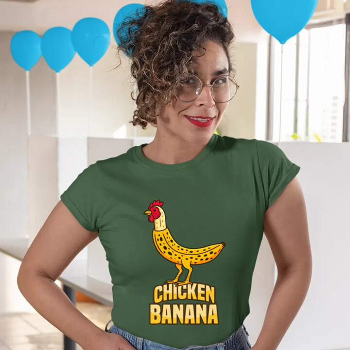 Chicken Banana - dámske tričko s potlačou