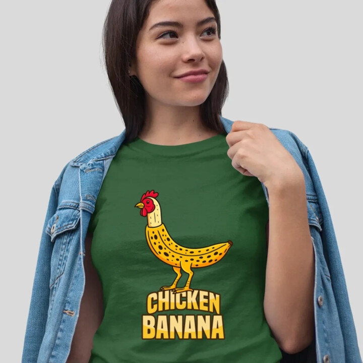 Chicken Banana - dámske tričko s potlačou