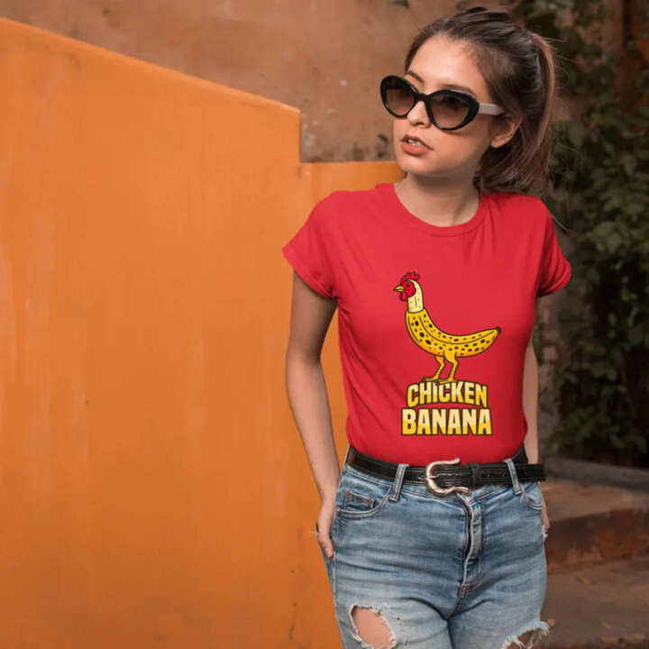 Chicken Banana - dámske tričko s potlačou
