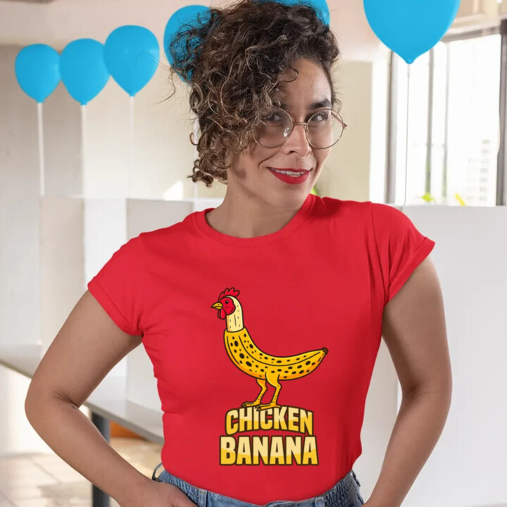 Chicken Banana - dámske tričko s potlačou