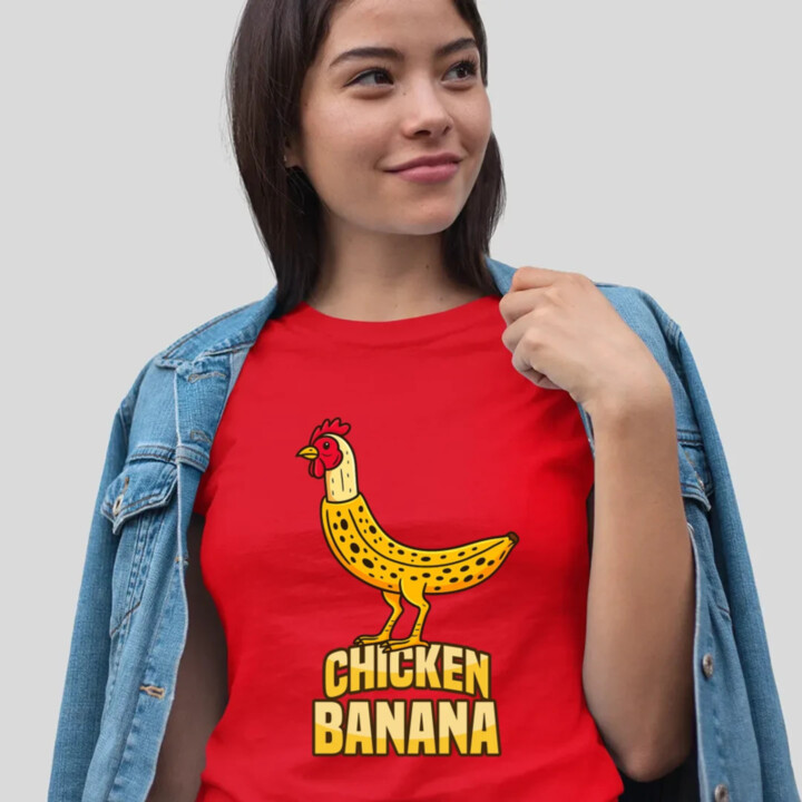 Chicken Banana - dámske tričko s potlačou