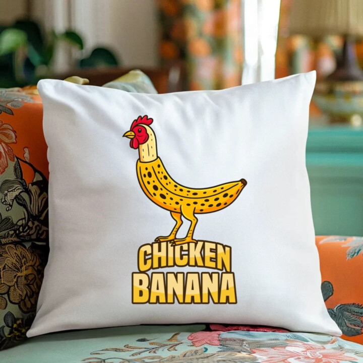 Chicken Banana - vankúš s potlačou