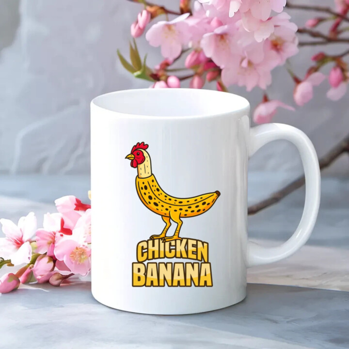 Chicken Banana - keramický hrnček s potlačou