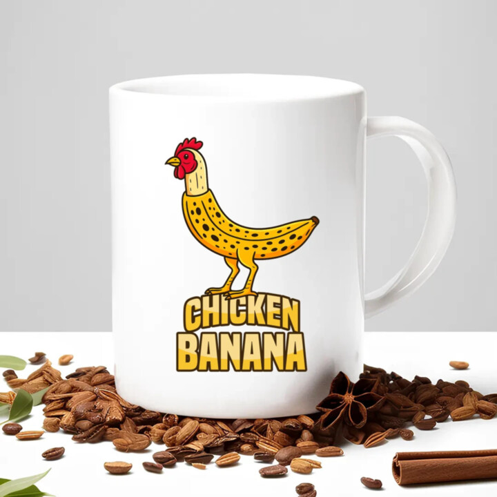 Chicken Banana - keramický hrnček s potlačou