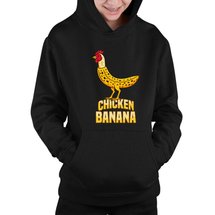 Chicken Banana - detská mikina s kapucňou