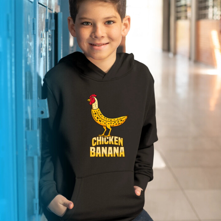 Chicken Banana - detská mikina s kapucňou