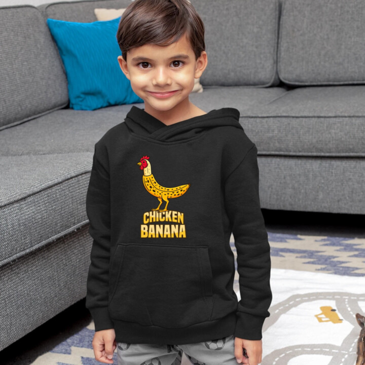 Chicken Banana - detská mikina s kapucňou