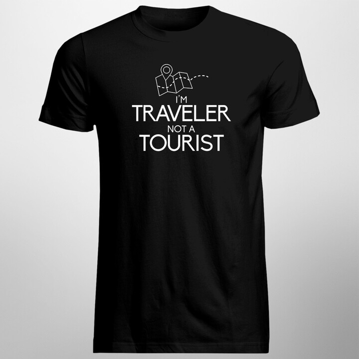 I'm traveler, not a tourist - Pánske tričko s potlačou