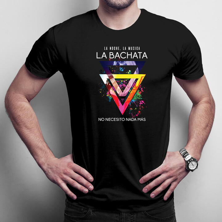 La noche La musica La BACHATA - Pánske tričko s potlačou